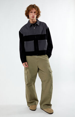 Black Blocked Yoke Jacket image number 4