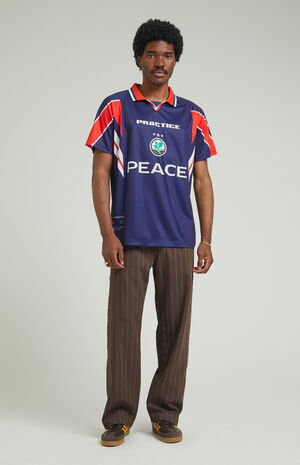 Brown Pinstripe Tony Baggy Track Pants image number 2