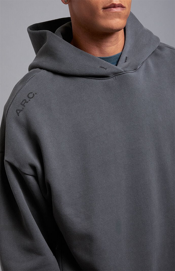 A.R.C. Black Vintage Wash Heavyweight Fleece Hoodie