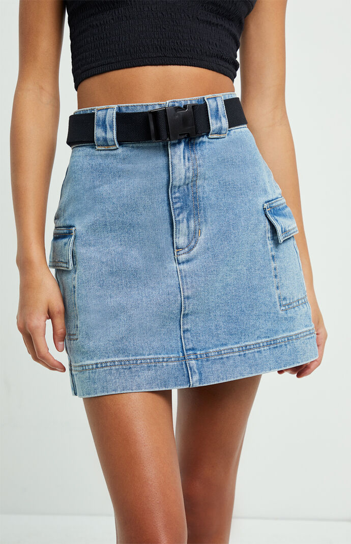 Belted Cargo Skirt