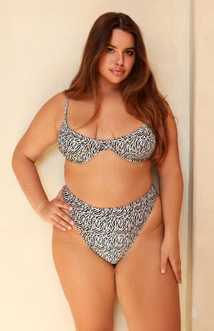 Seashore High Waisted Cheeky Bikini Bottom image number 8