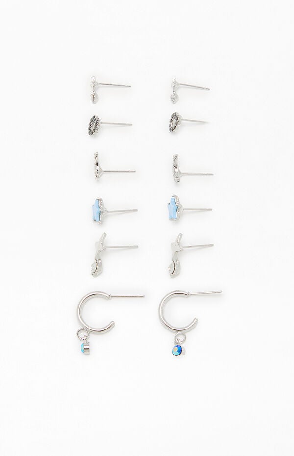 LA Hearts 6 Pack Star Earrings