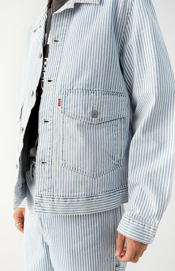 Blue & White At Work Trucker Jacket