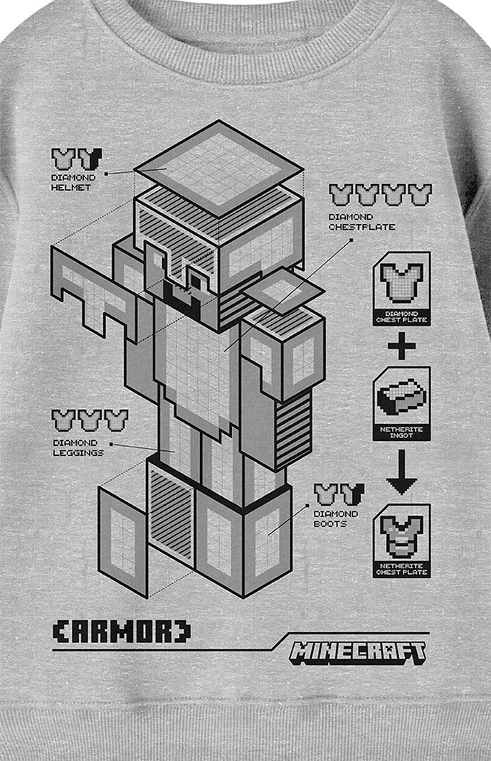Kids Minecraft Crew Neck Sweatshirt