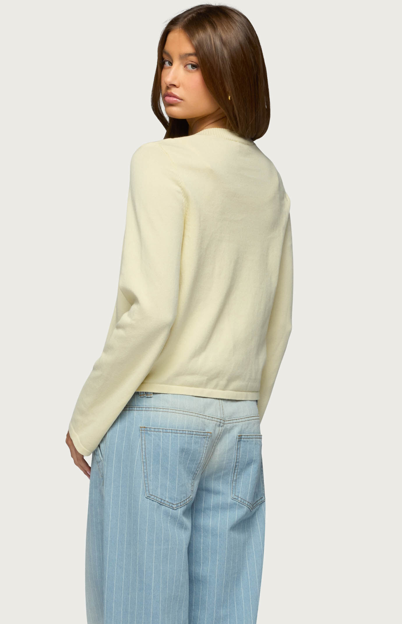 Edikted Jenie Split Front Knit Cardigan