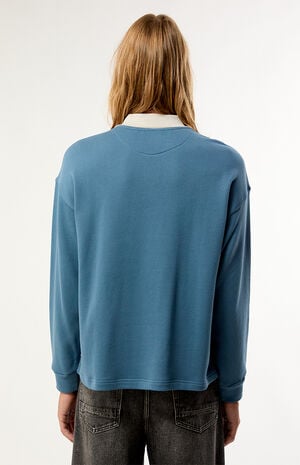 Blue Legacy Long Sleeve Rugby Polo Shirt image number 4