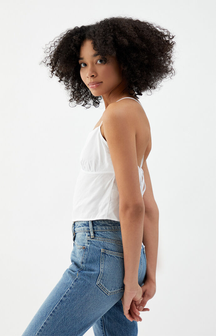 Lace-Up Back Cami Top