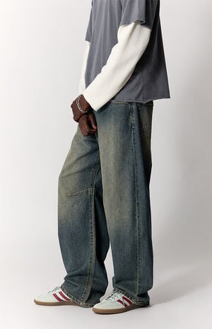 Mason Baggy Barrel Jeans Dark Blue image number 4