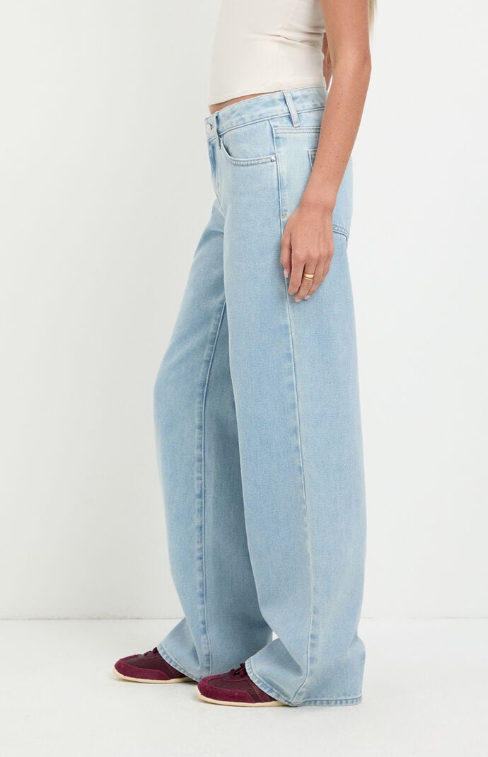 Pacsun Casey Low Rise Baggy Jeans Light Indigo Washed