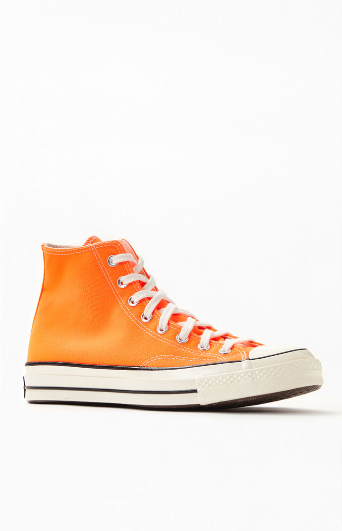orange high top converse