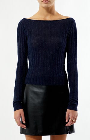 Bailey Boat Neck Glitter Sweater image number 3
