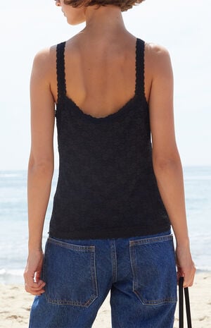 Black Amara Lace Tank Top image number 4