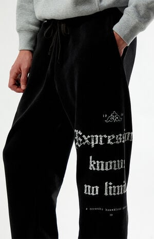 Black Expressions Baggy Sweatpants image number 4