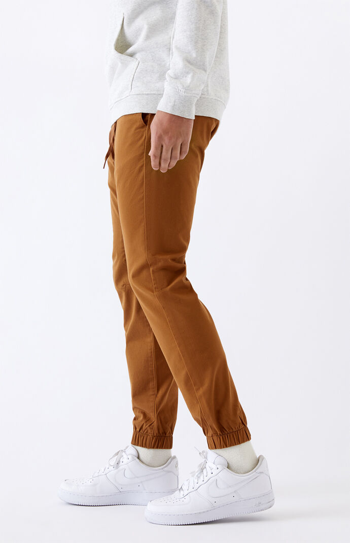 Tan Skinny Jogger Pants