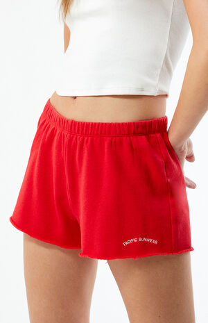 Red Pacific Sunwear Flow Sweat Shorts image number 3