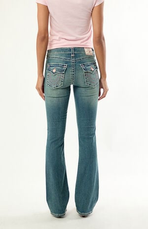 Becca Mid Rise Flap Bootcut Jeans image number 4