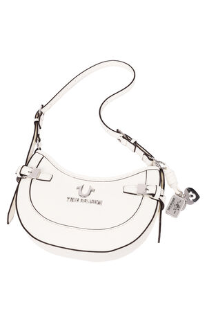 Blake Smooth Faux Leather Belted Hobo Bag image number 8