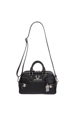 Black Brooks Smooth Belted Sachel bag image number 8