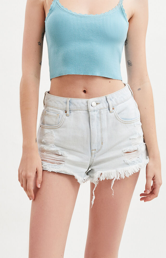 high waisted festival shorts