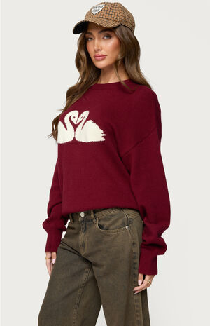 Swan Oversized Knit Sweater image number 2