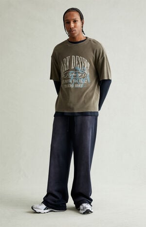 Washed Fleece Extreme Baggy Sweatpants image number 1