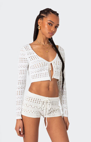 Betsy Tie Front Knitted Cardigan image number 2