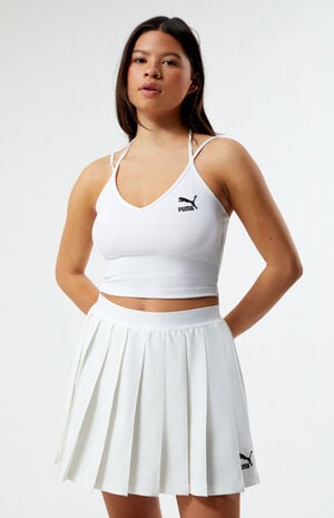 White Classics Ribbed Crop Top
