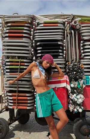 Patchwork Floral Summer Triangle Bikini Top image number 1