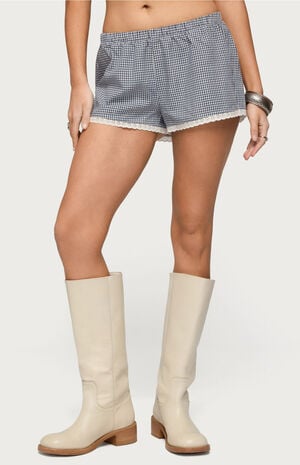 Ellie Lacey Gingham Shorts image number 1