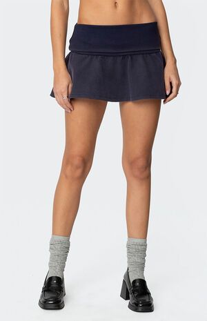 Cher Fold Over Mini Skirt image number 2