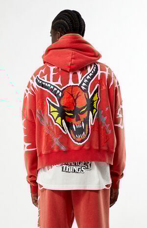x Stranger Things Red Hellfire Club Hoodie image number 4
