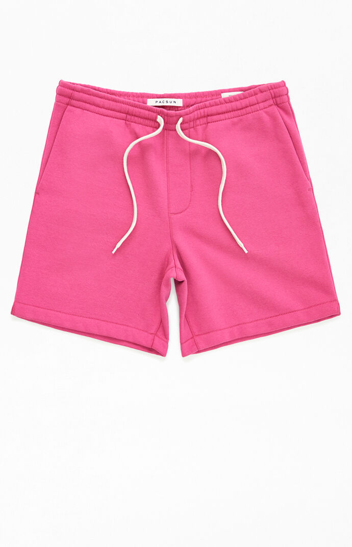 Pink Fleece Volley Shorts