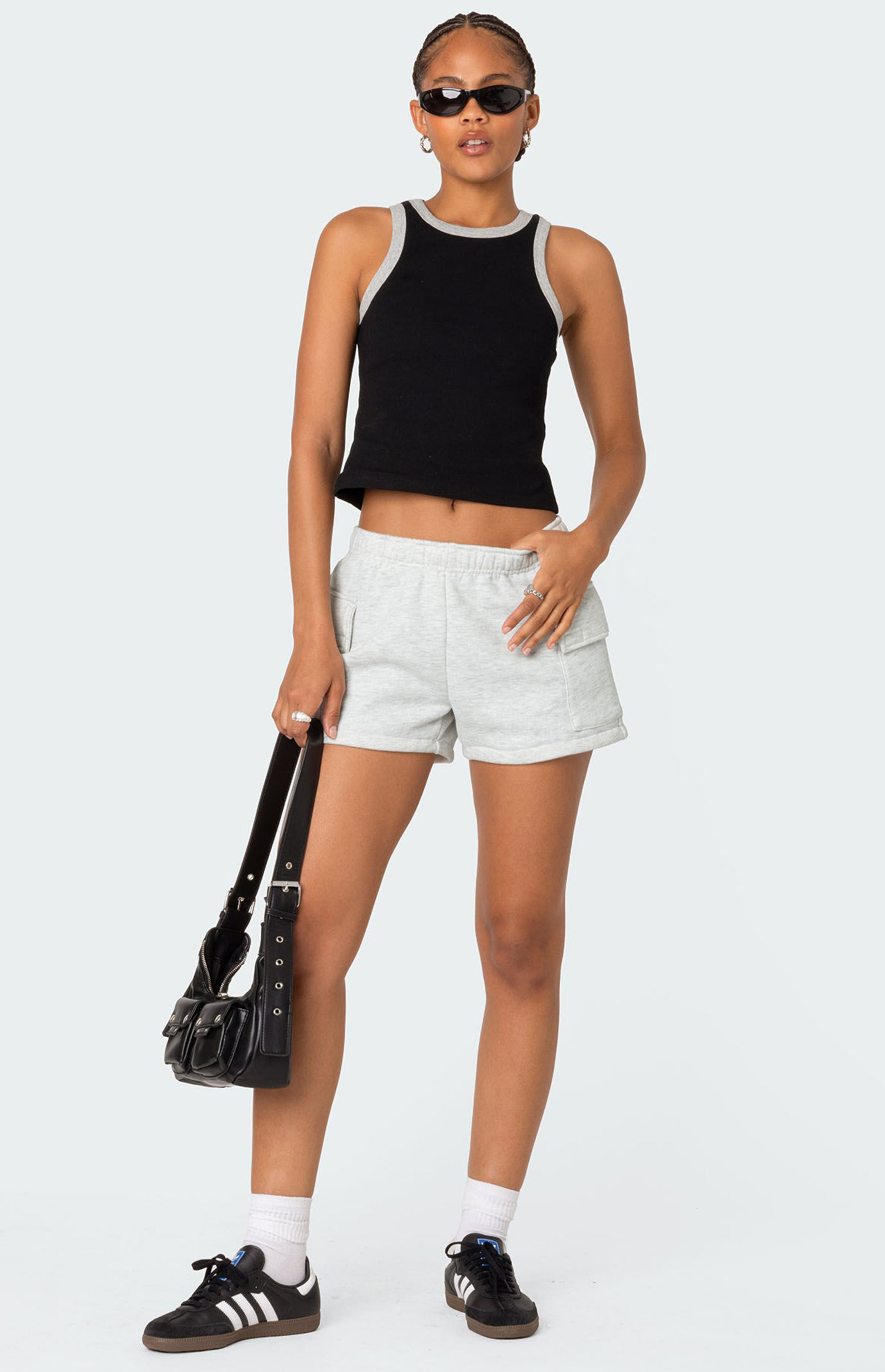 Edikted Wes Contrast Ribbed Tank Top