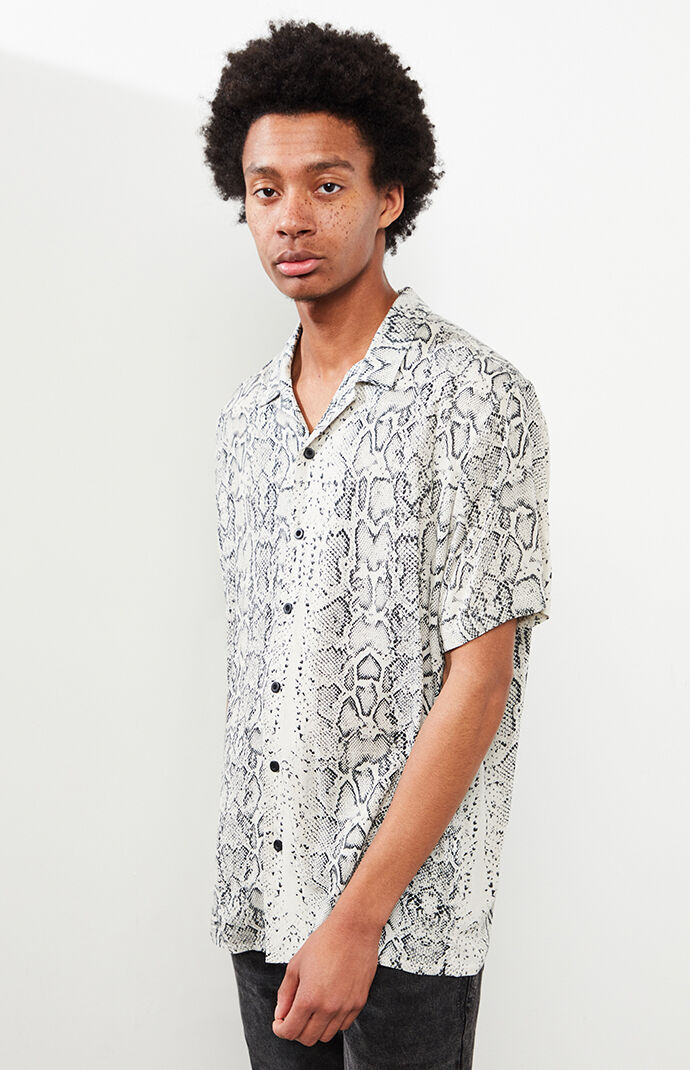 Verg Snake Print Camp Shirt
