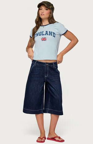 Letty Low Rise Denim Bermuda Shorts image number 5