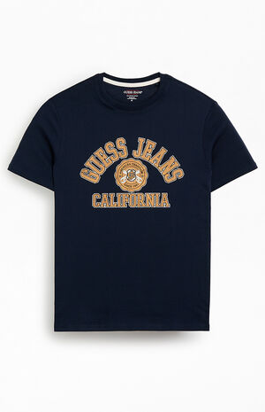 Graphic Tees Black And Blue Guess Shirt Guess Striped Tee Mens