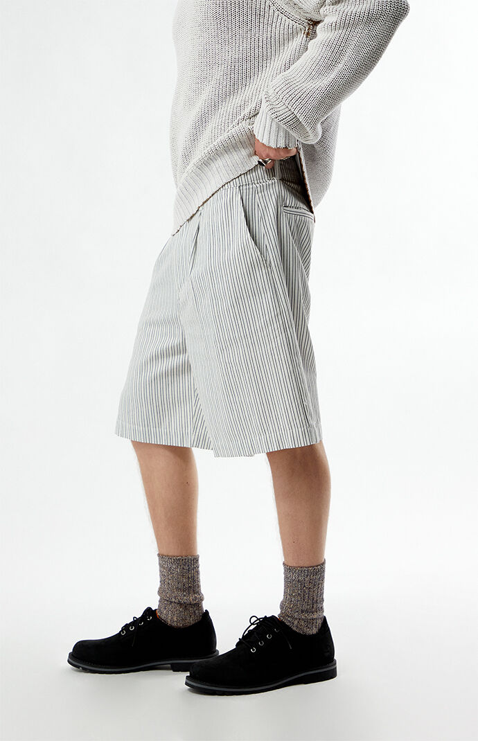 FIELD OF STUDY by Pacsun Striped Linen Baggy Shorts | Pacsun
