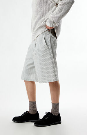 by Pacsun Striped Linen Baggy Shorts image number 3