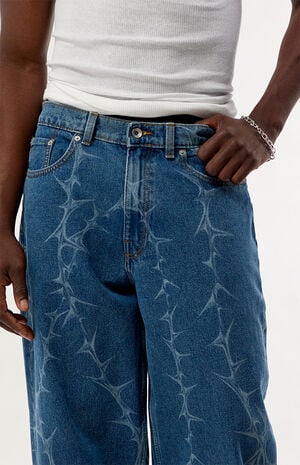 Barbed Wire Check-5 Baggy Jeans image number 5