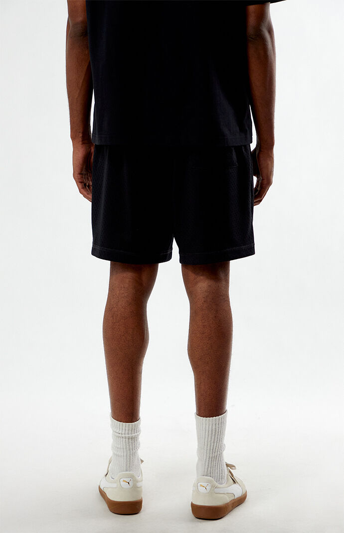 【AAKE】DOUBLE ♡ BERMUDA PT Fucking Awesome AOP Stamo Sweat Shorts in Black | SVD