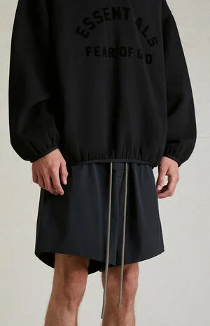 Black Nylon Running Shorts image number 5