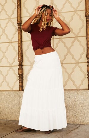 Burgundy Short Sleeve T-Shirt image number 1