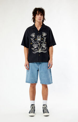 Provincial Oversized Embroidered Camp Shirt image number 4