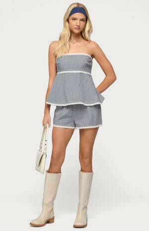 Ellie Lacey Gingham Shorts image number 5