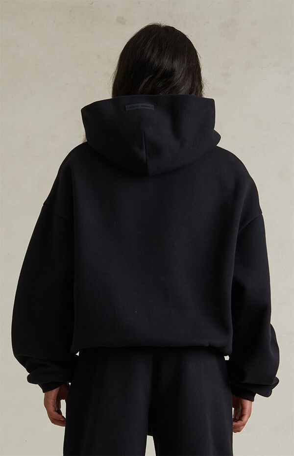 Fear of God ESSENTIALS Kids Jet Black '90s Fit Fleece Hoodie
