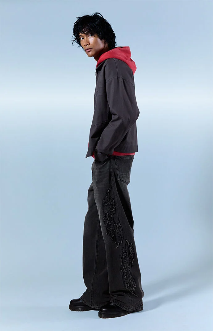 Pacsun Blake Extreme Baggy Jeans Cyber Black