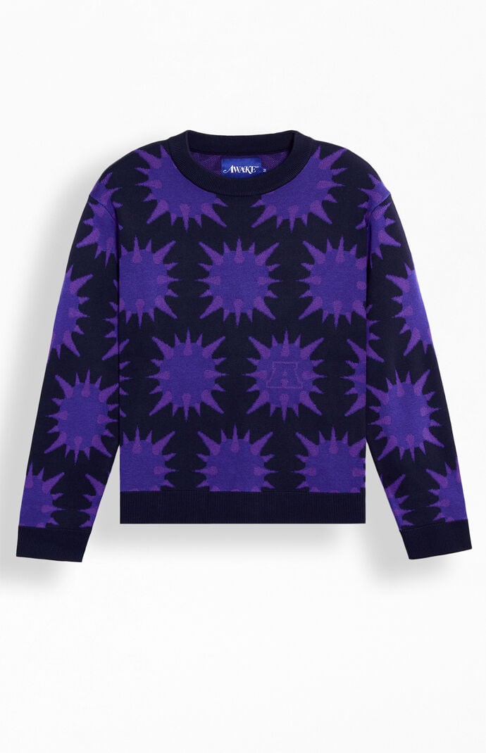 Awake NY Blue SpikeÂ Crew Neck Sweater