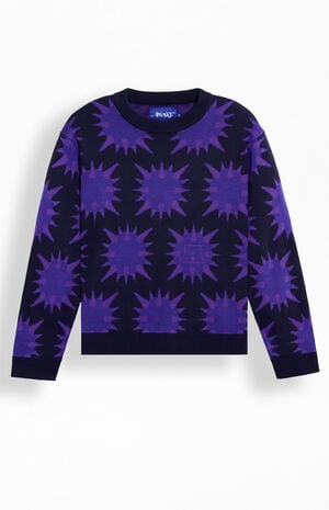 Blue Spike&nbsp;Crew Neck Sweater image number 1