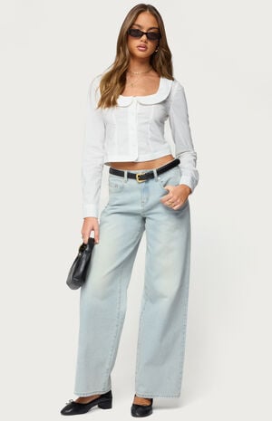 Ery Wide Leg Mid Rise Jeans image number 5