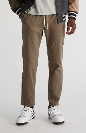 Brown Cotton Twill Trouser Pants image number 1